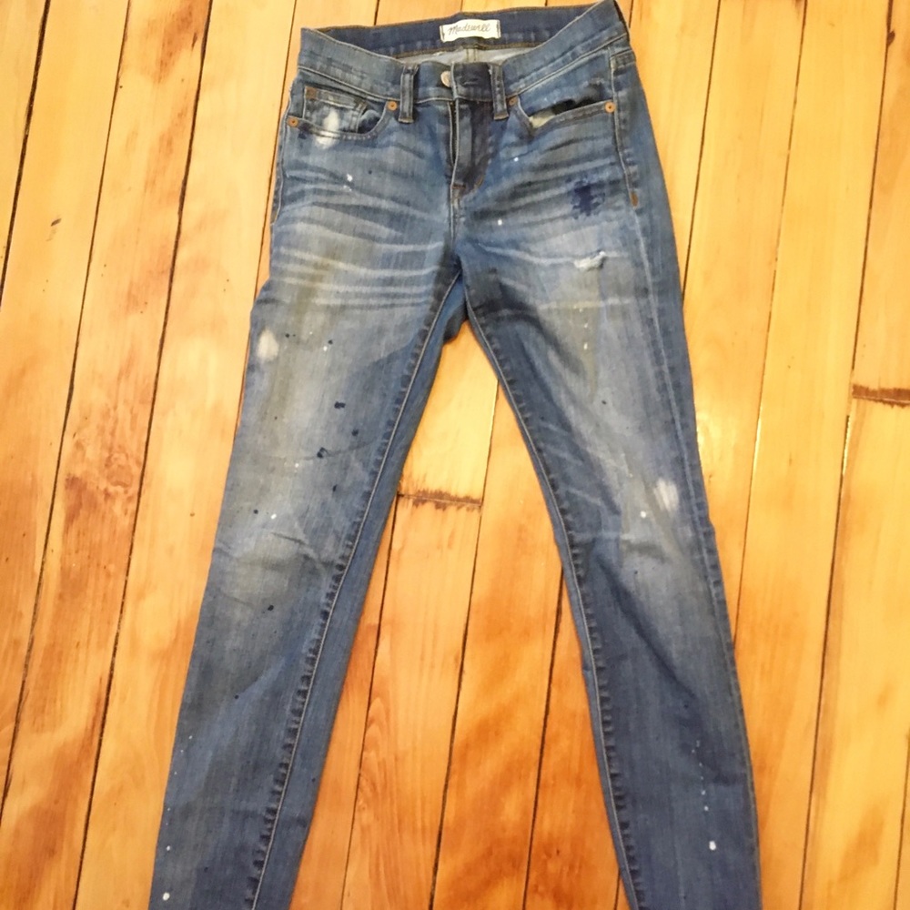 Madewell Paint/Bleach Splatter Jeans